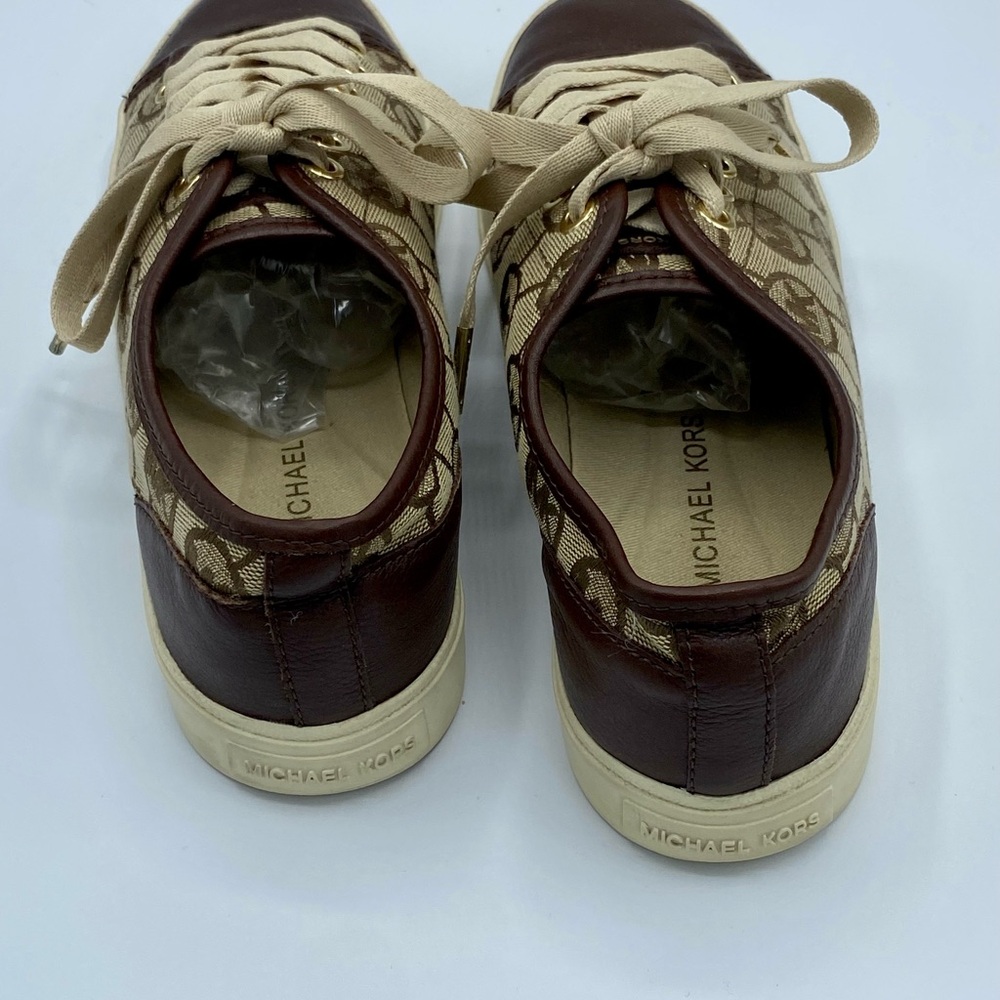 ✨MICHAEL KORS Signature Brown/Gold/Tan  Sneakers Size: 7.5✨ - Picture 7 of 8